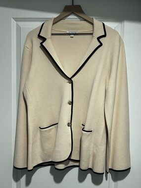 Jcrew Tipped sweater blazer